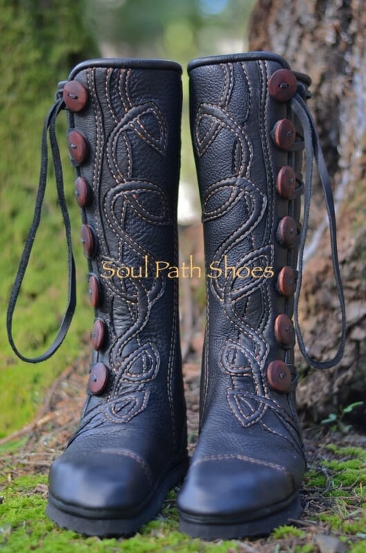 Odin's Black Beauty Moccasins - Soul Path Shoes